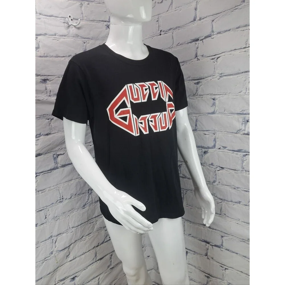 Gucci Men's Tshirt Tee Flipped Metal Logo Jersey Cotton Italy Size Large